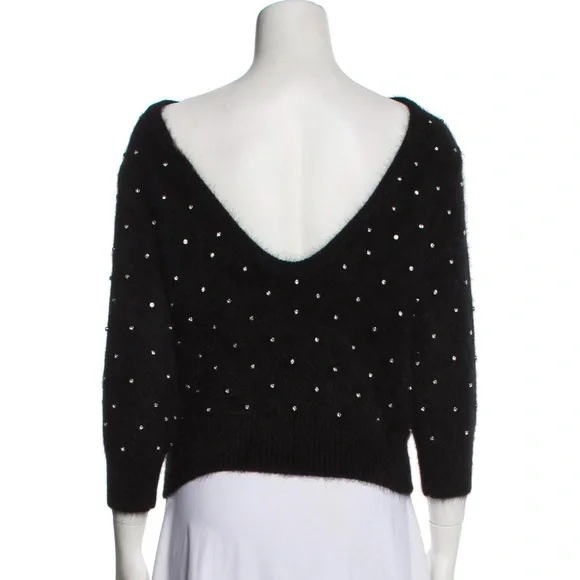 Ba&sh Printed Scoop Neck Sweater